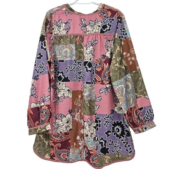 Soft Surroundings Alvadore Fleur Patchwork Tunic Top Blouse Women’s Size 1X - Picture 2 of 11